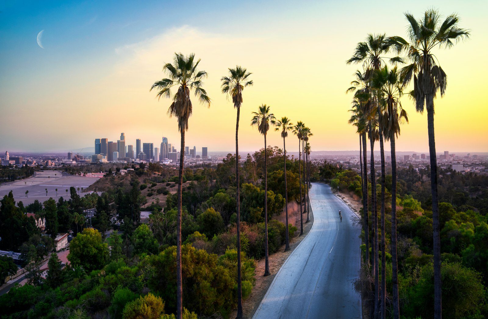 Los Angeles skyline at dusk